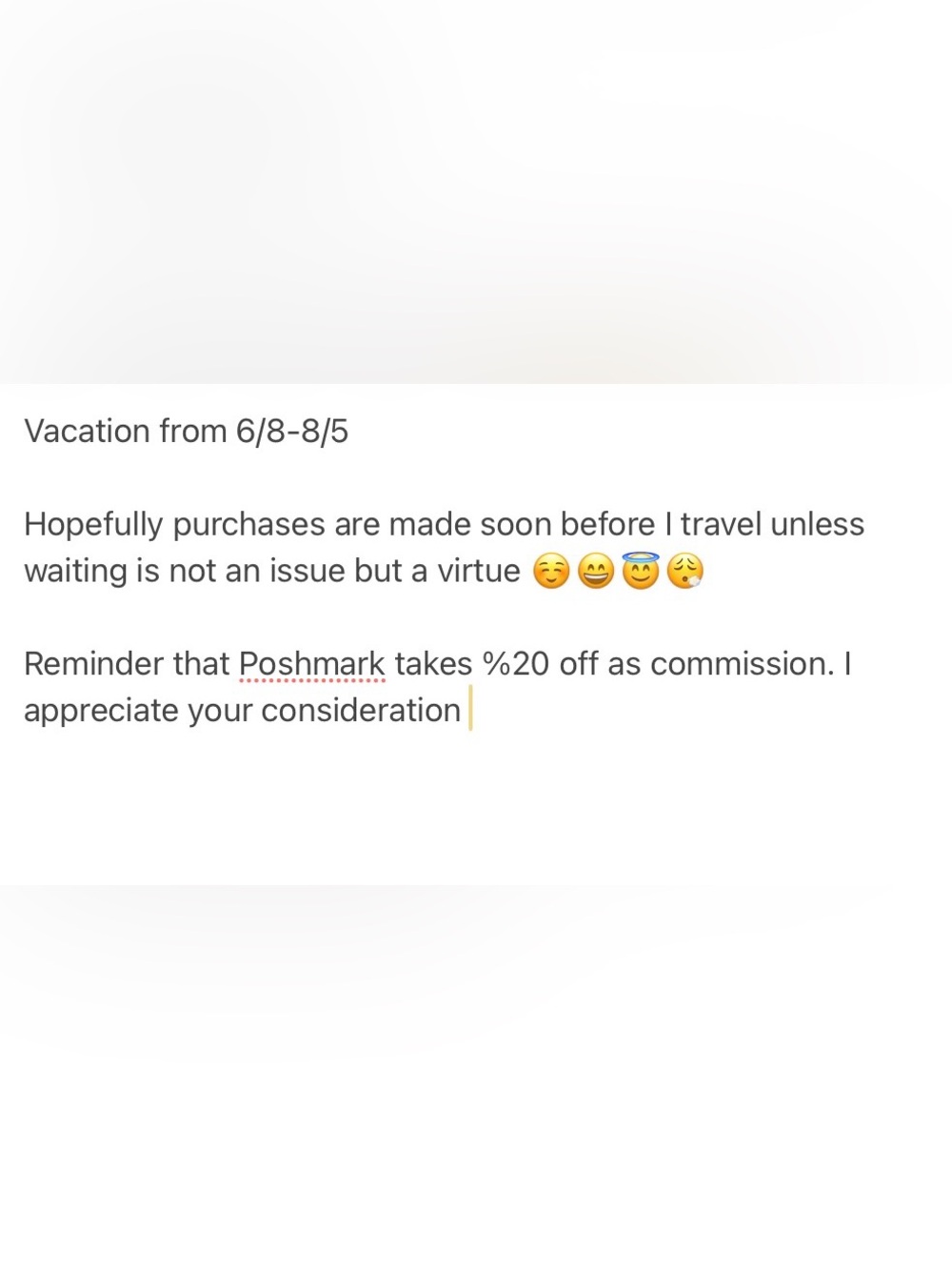 🚨Announcement: Vacation from 6/8/26-8/5/26👀🚨✈️